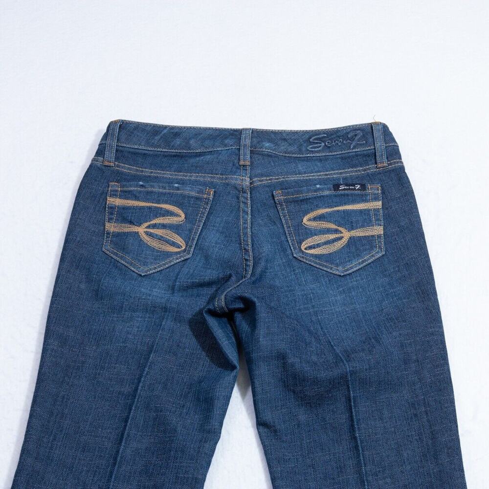 Seven7 Studio Jeans Womens 4 - 28x31 Flare Dark Blue Wash - Picture 9 of 12